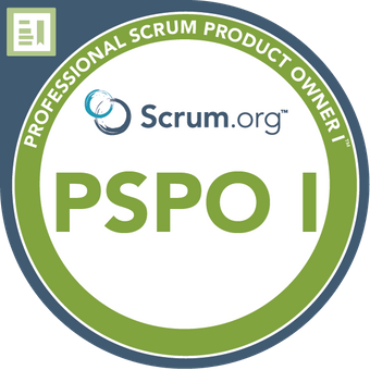 Scrum.org Professional Scrum Product Owner I badge